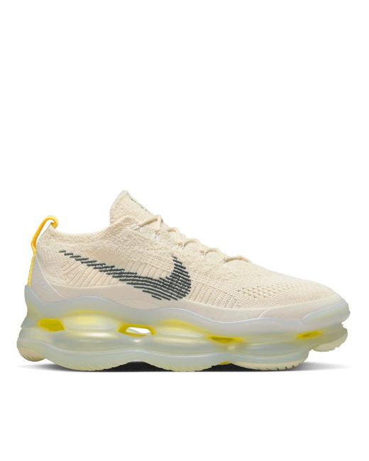 Nike Women's Beige Air Max Scorpion Flyknit Phantom Black Light Cream Dj4702 001