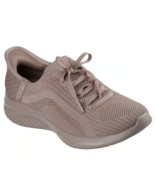 Skechers Women's Brown Slip-Ins Ultra Flex 3.0 Pure Dark Taupe
