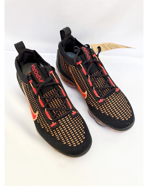 Nike Women's Black Air Vapormax 2021 Fk Bright Crimson Uk 6