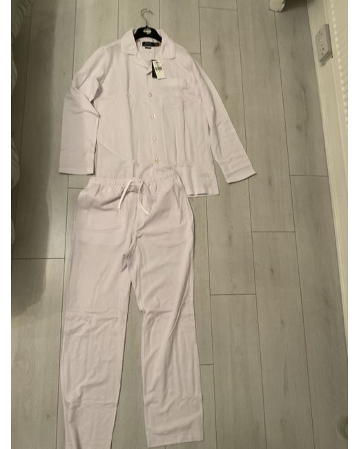 Polo Ralph Lauren Lilac Logo Notch Collar Gift Boxed Pyjamas S Da Men Di Colore Viola