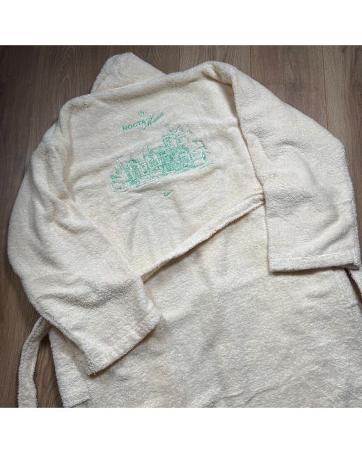 Nike Rare Exclusive Nocta Manor Bath Robe Dressing Gown White/Cream Da Men Di Colore Beige