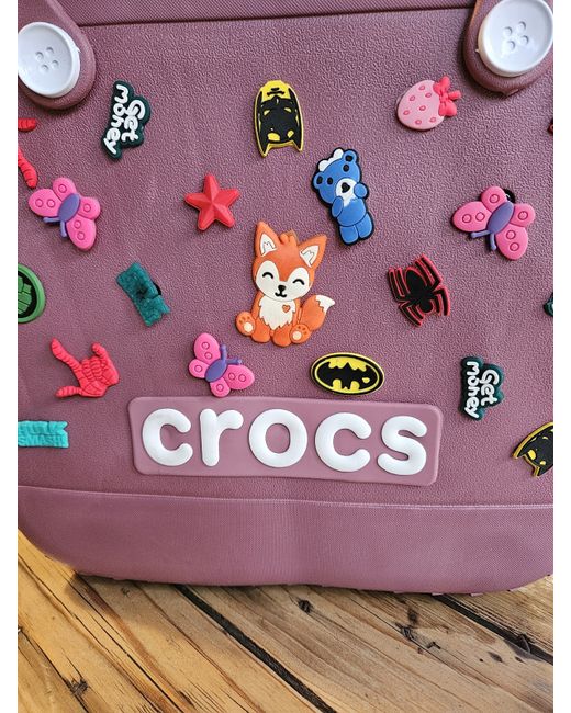 Crocs Women's  Classic Tote Bag Ladies Handbag With Gibbitz Charm New Tags