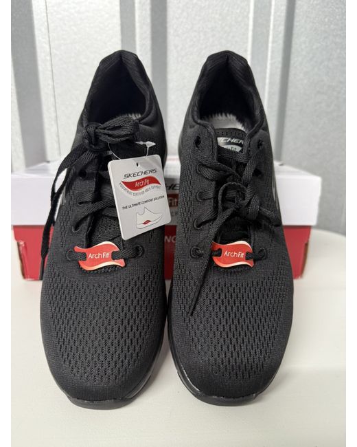 Skechers Women's Black Arch Fit Big Appeal Sneaker Mesh Trim Rrp89