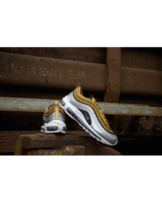Nike Women's Silver Air Max 97 Se Metallic Uk 5 Eu38.5 Gold Black Rrp160