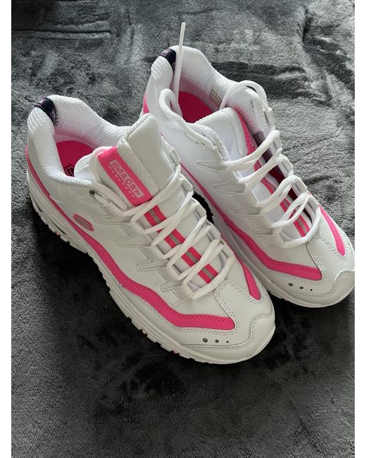 Skechers Women's Pink Sketchers And White 6 Brand New No Box