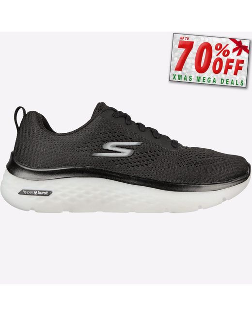 Skechers Women's Black Gowalk Hyper Burst Outdoor Walking Running Trainers