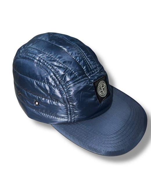 Stone Island Primaloft Panel Baseball Cap Blue Large Da Men Di Colore Grigio