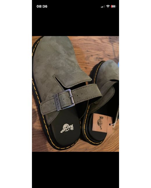 Dr. Martens Women's Green Gorgeous Brand New Dr Marten Suede Clogs 9.5 Sage