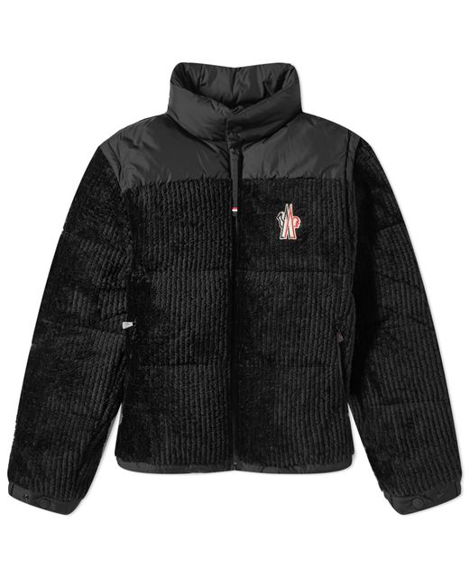 Moncler Grenoble Men's Black Grainer Polartec Padded Jacket In Medium End. Clothing