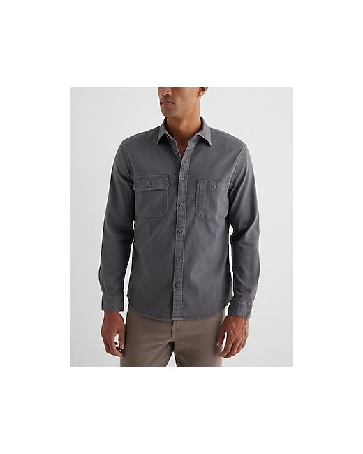 Black Double Pocket Full Sleeve RFD Cotton Shirt - Trrendo