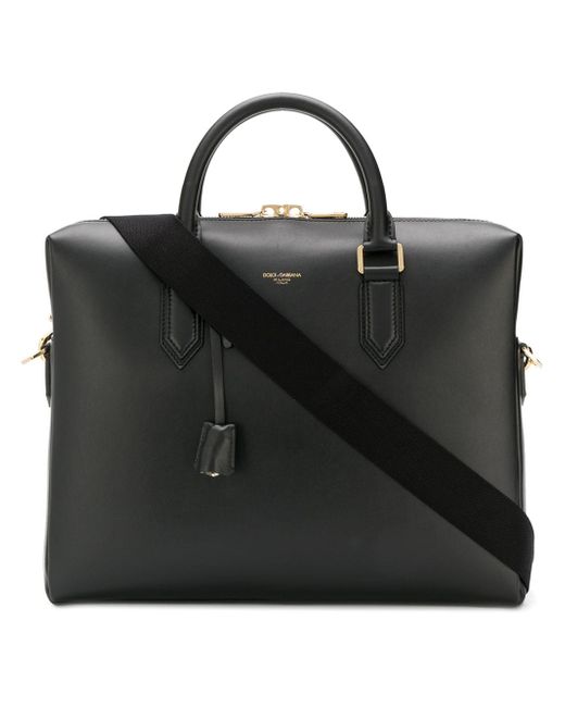 Burberry Check-pattern Briefcase In Black