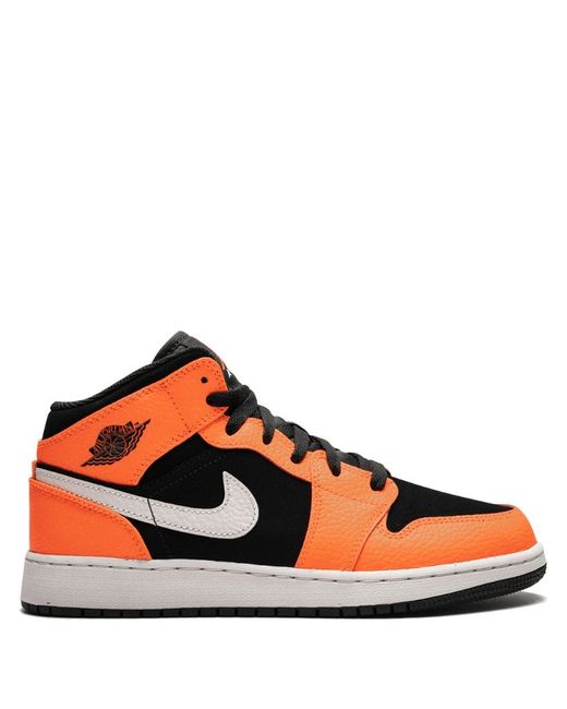 Jordan Women's Blue Air 1 Mid University Black Sneakers