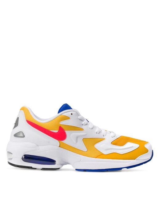 Nike Men's Yellow Air Max 2 Light Sneakers