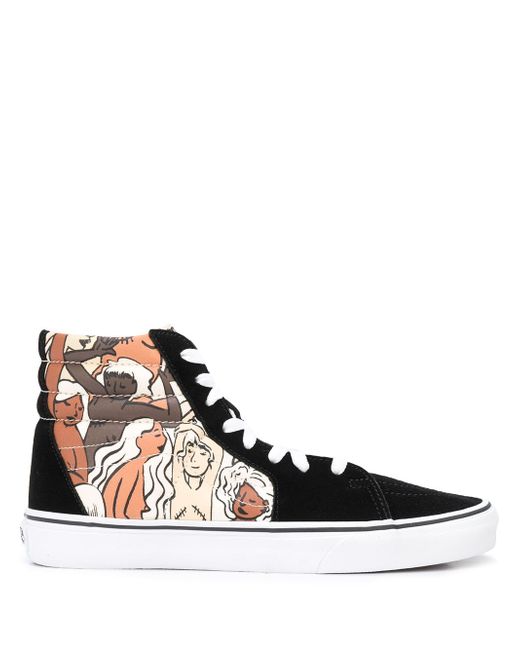 Vans Women's Black Printed Panel Sneakers