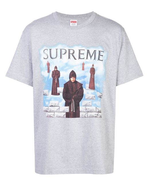 Supreme Levitation print T-shirt Grey in Gray | Stylemi