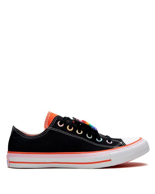 Converse Men's Black Rainbow Low-Top Sneakers