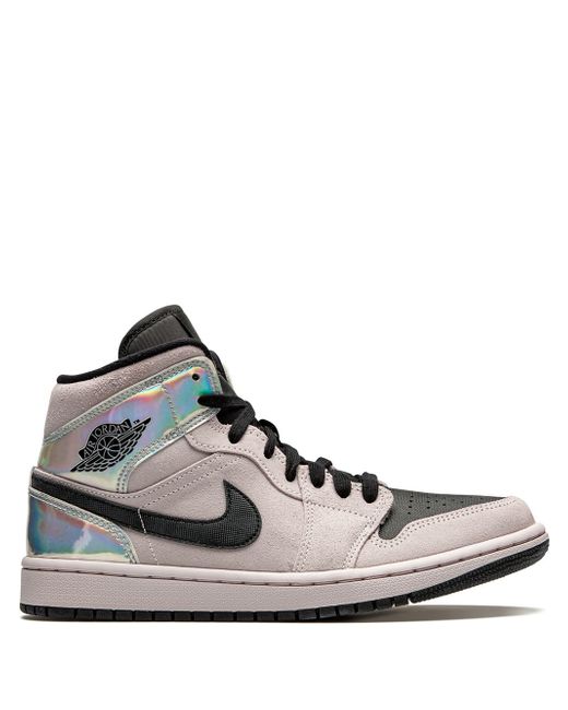 Jordan Women's Pink Air 1 Mid Iridescent Sneakers