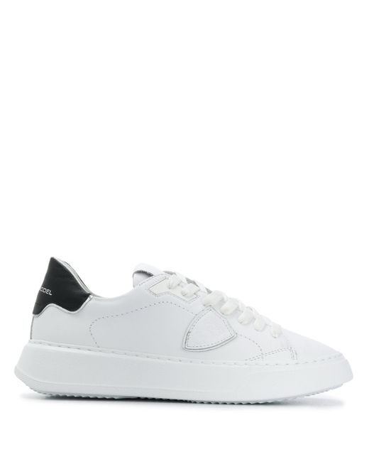 Philippe Model Women's White Flat Low Top Sneakers