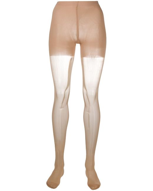 Wolford Synergy Push-up 20 Denier Compression Tights in Brown