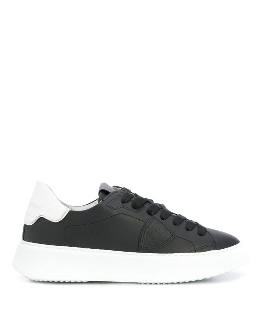 Philippe Model Women's Black Side Logo Patch Sneakers