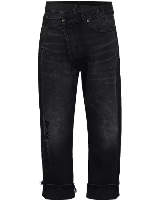 R13 Crossover Cuffed Jeans - Bergdorf Goodman