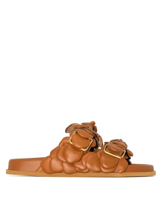 Valentino Garavani Atelier 03 Rose Edition Sandals Da Women Di Colore Marrone
