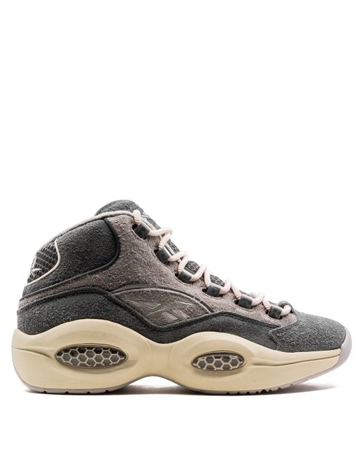 Reebok Men's Gray Question Mid Sneakers