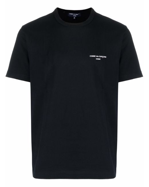 Comme Des Garçons Homme Plus Men's Black Logo Crew-Neck T-Shirt