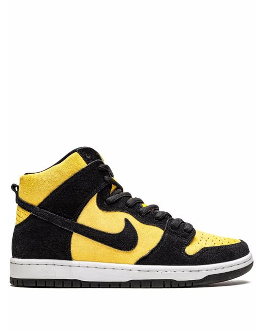 Nike Men's Black Sb Dunk High Pro Reverse Goldenrod Sneakers