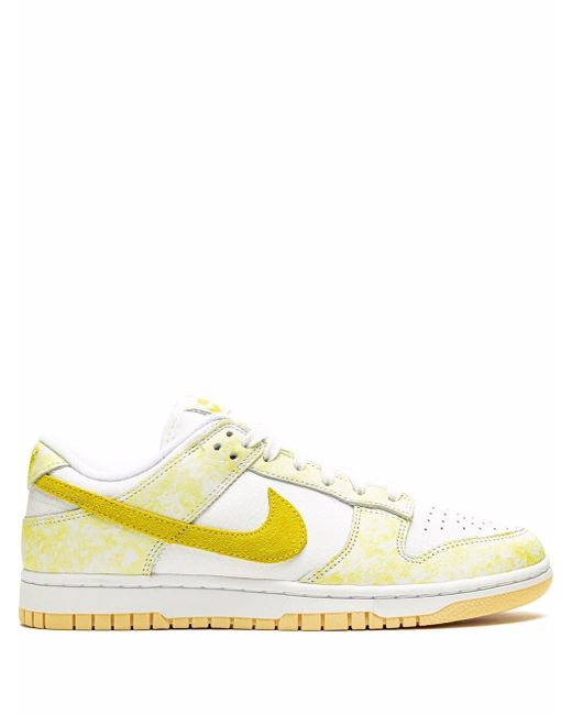 Nike Women's White Dunk Low Yellow Strike Sneakers