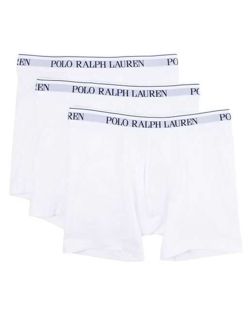 Black Pack of three logo-waistband boxer briefs