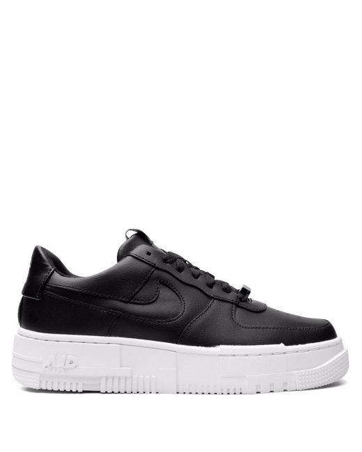 Nike Women's Black Air Force 1 Pixel White Sneakers