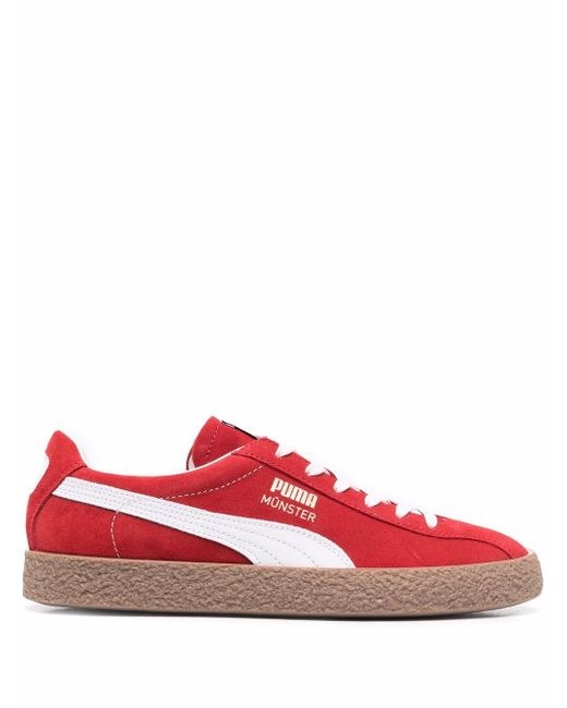 Puma Women's Red Muenster Originals Low-Top Sneakers