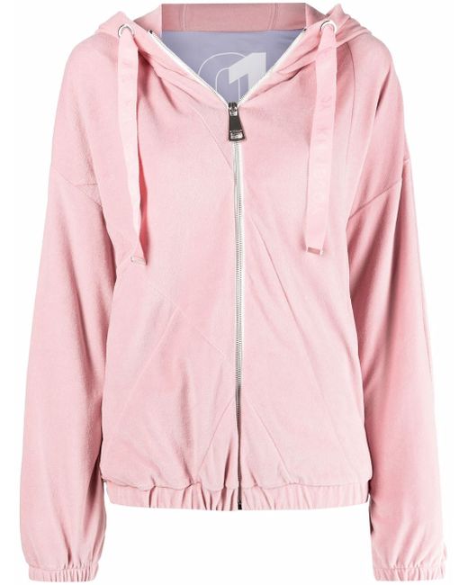 Khrisjoy patchwork cropped cotton hoodie - Pink
