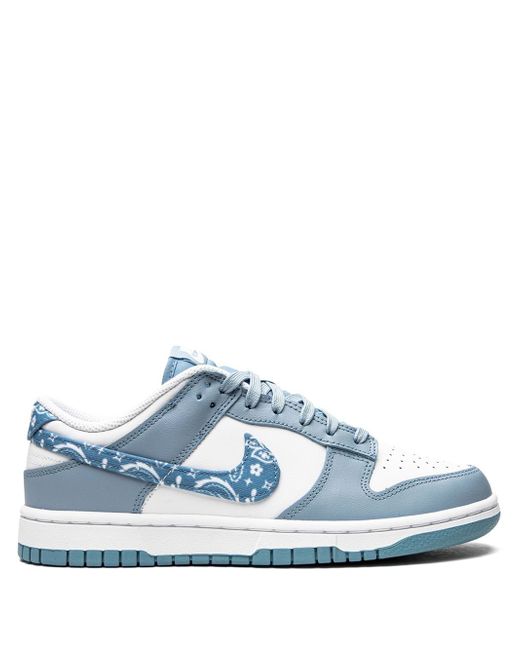 Nike Women's Blue Dunk Low Paisley Sneakers