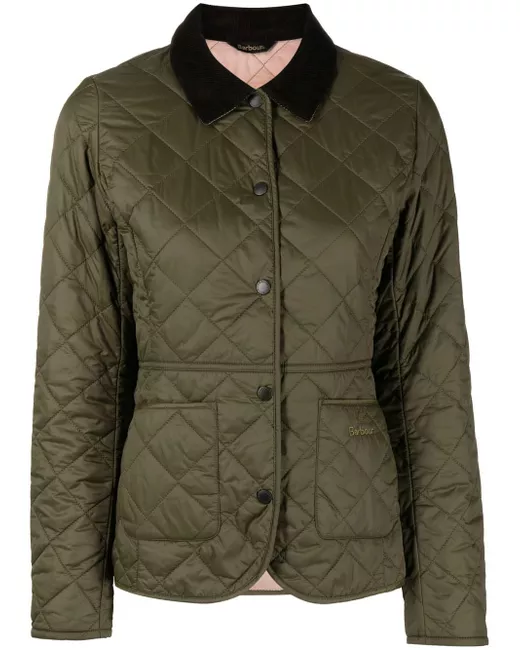 Barbour Deveron Quilted Jacket Da Women Di Colore Verde
