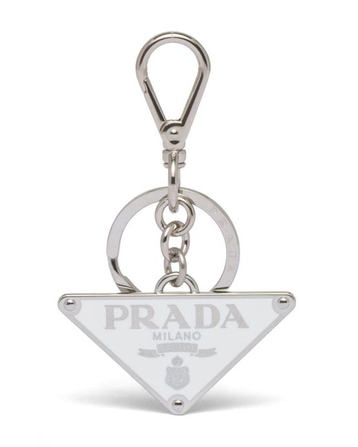 Prada Black key ring with logo