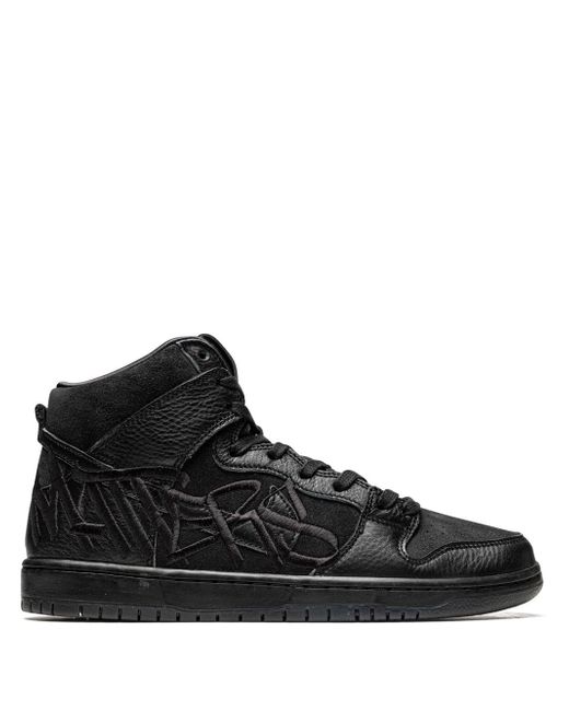 Nike Men's Black X Faust Sb Dunk High Pro Qs Sneakers