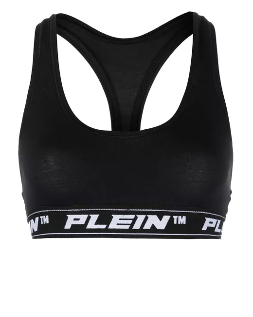 We Are We Wear Curve lace trim satin triangle bralette with logo