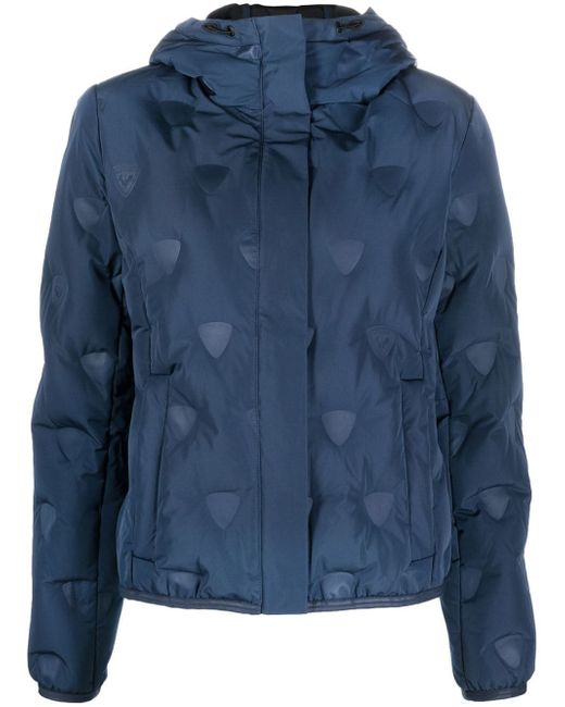 Rossignol hooded quilted jacket in Blue