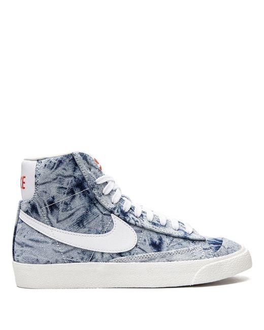Nike Women's Blue Blazer Mid 77 Washed Denim Sneakers