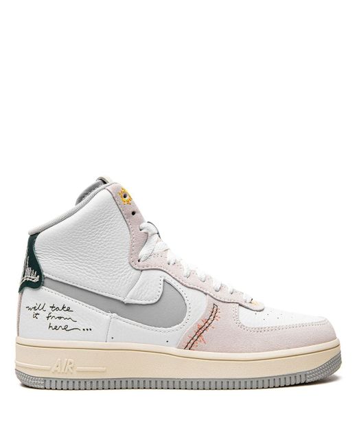 Nike Women's White Air Force 1 High Sculpt Well Take It From Here Sneakers