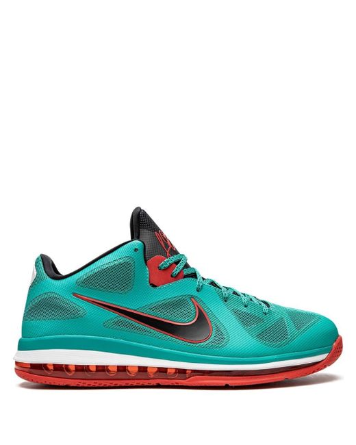Nike Men's Green Lebron Low Reverse Liverpool Sneakers