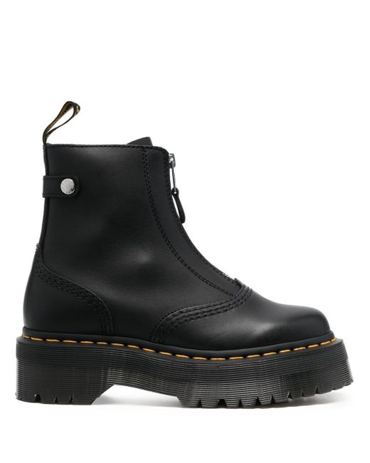 Dr. Martens Women's Black Jetta Zip-Up Platform Boots