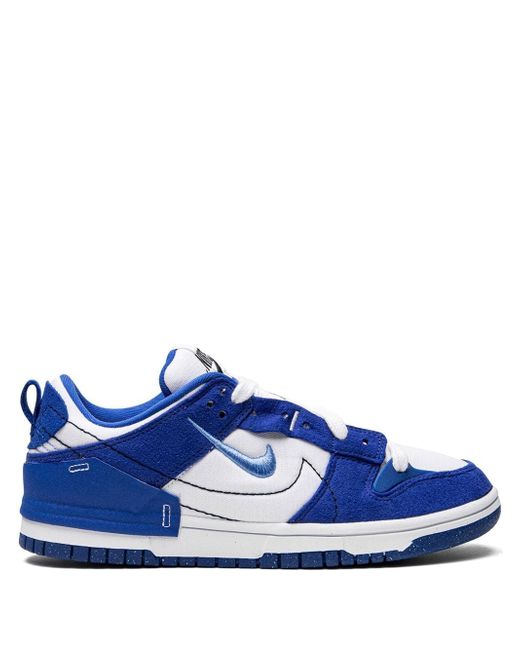 Nike Women's White Dunk Low Disrupt 2 University Blue Sneakers