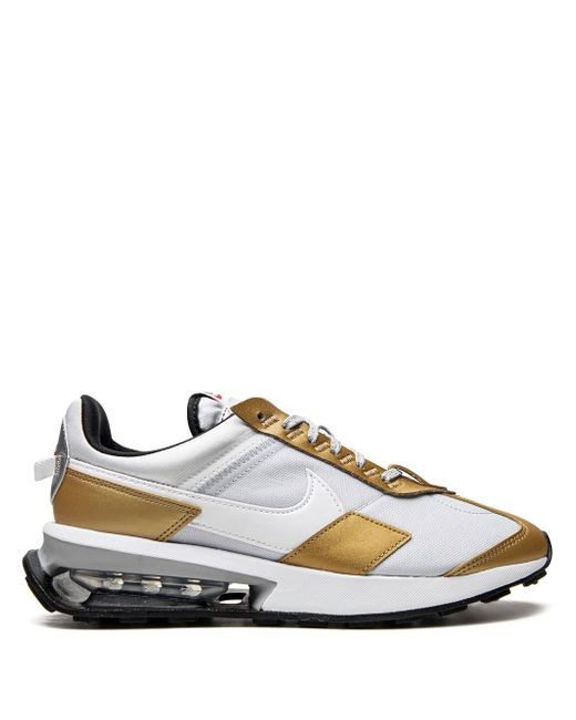 Nike Women's White Air Max Pre Day Se Sneakers Pure Platinum Metallic Gold