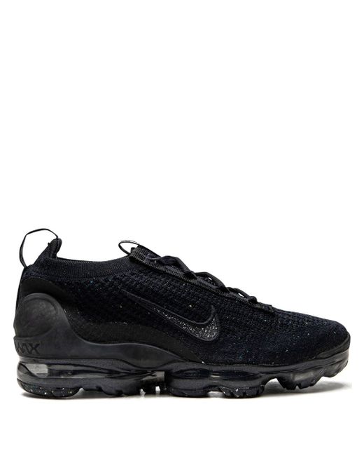 Nike Women's Black Air Vapormax 2021 Flyknit Triple Sneakers