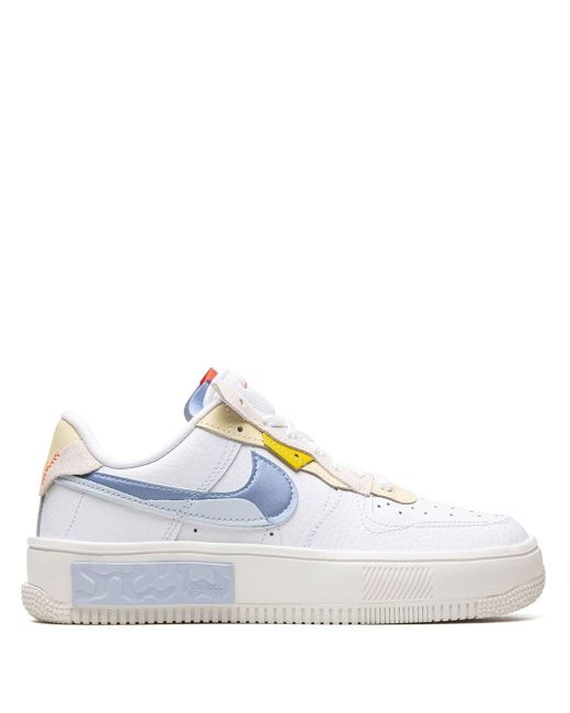 Nike Women's White Air Force 1 Fontanka Set To Rise Sneakers
