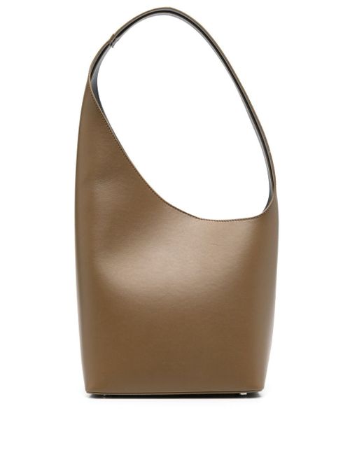 Aesther Ekme Sway Smooth Leather Shoulder Bag in Brown