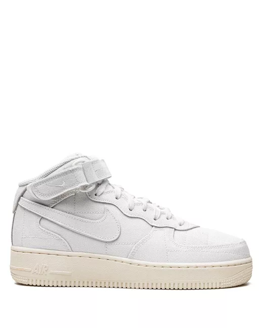 Nike Women's White Air Force 1 Mid Patchwork Sneakers